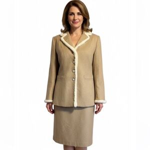 BAYA Vintage Wool 2-piece skirt suit